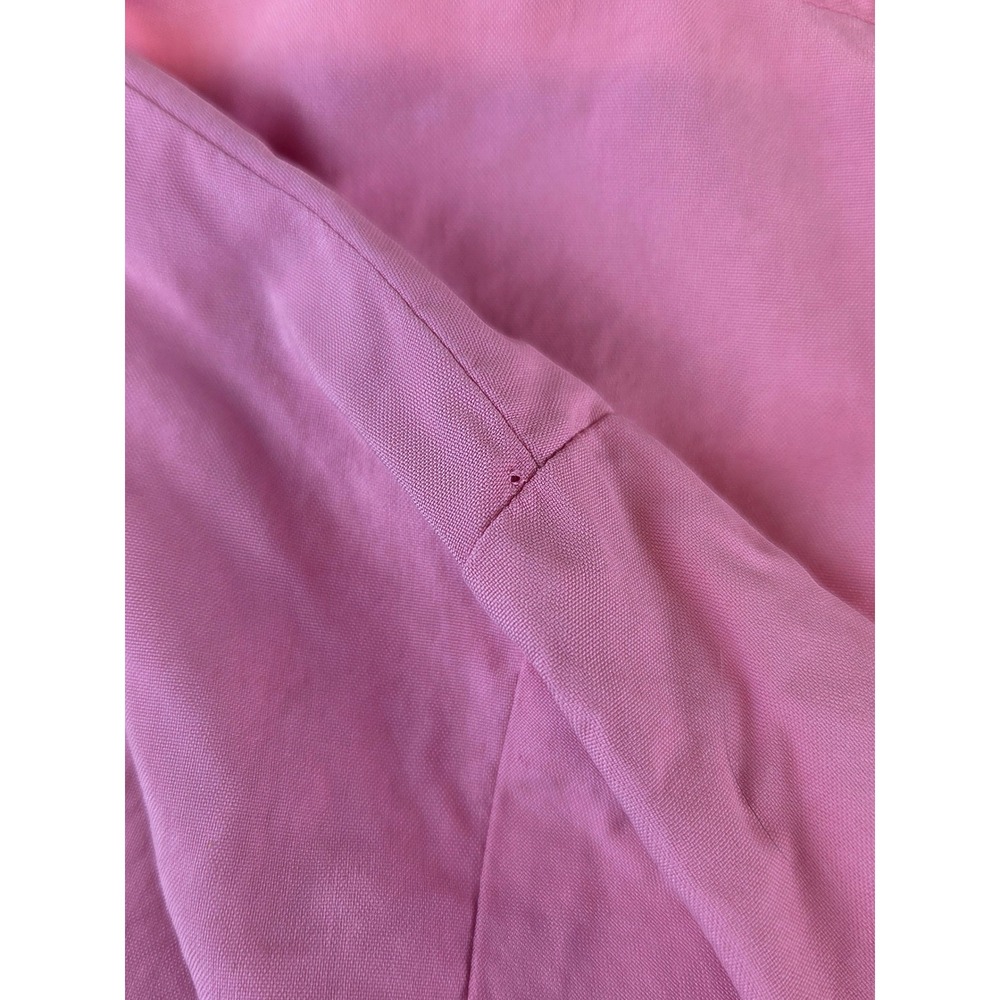 Anna and Frank 90s Pink Silk Button Up Minimalist Casual Luxe Blouse 3/4 Sleeve - Picture 7 of 12